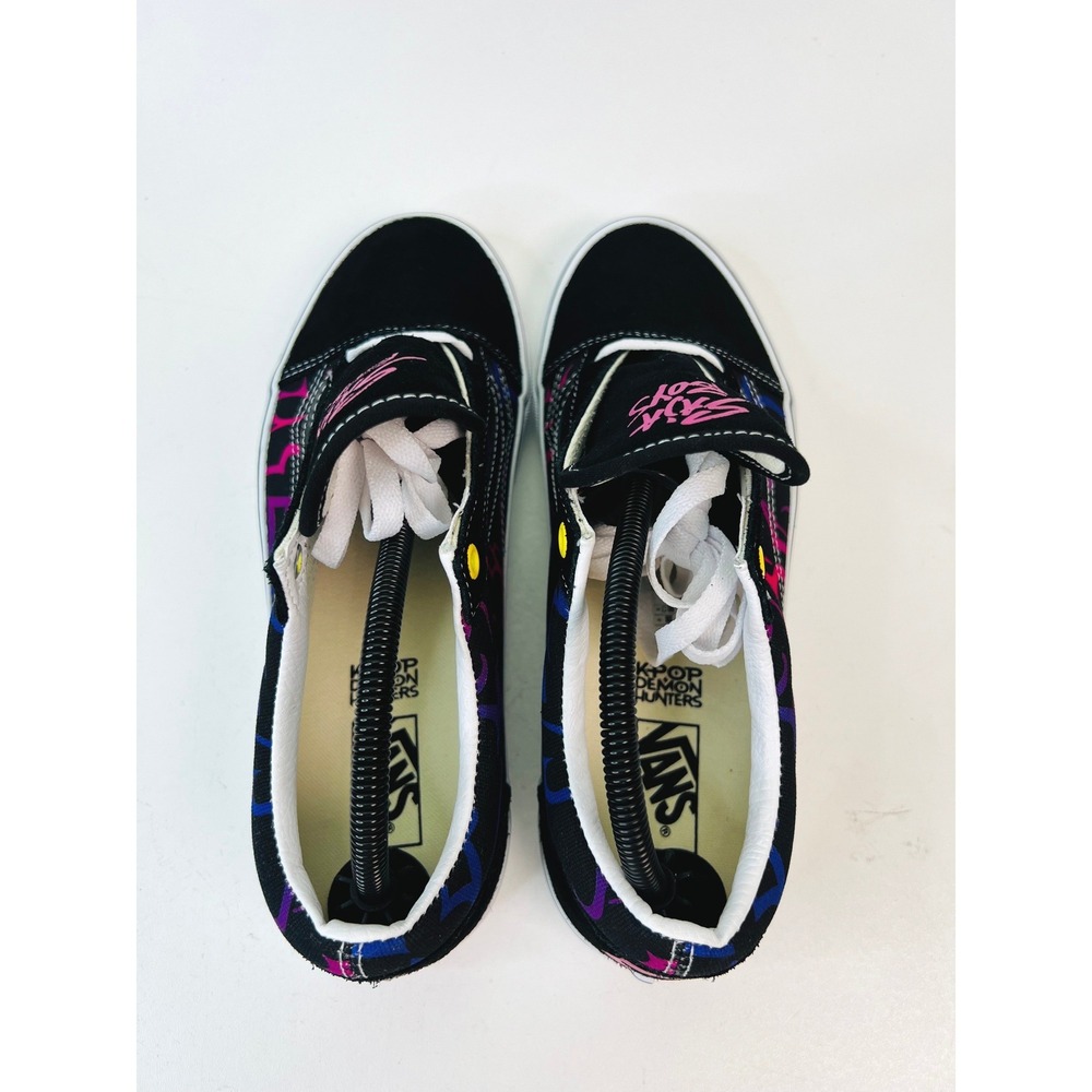Vans Old Skool KPop Demon Hunters Saja Boys Black Pink Men 9 VN000E8WB9P - Picture 7 of 8
